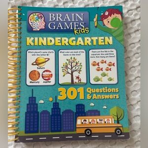 BRAIN GAMES KIDS - Kindergarten Activity Book - 301 Q&As 💚SALE 3/$25